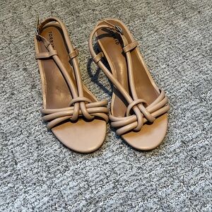 Torrid Beige Strappy Square Heel Sandal (12 WW)